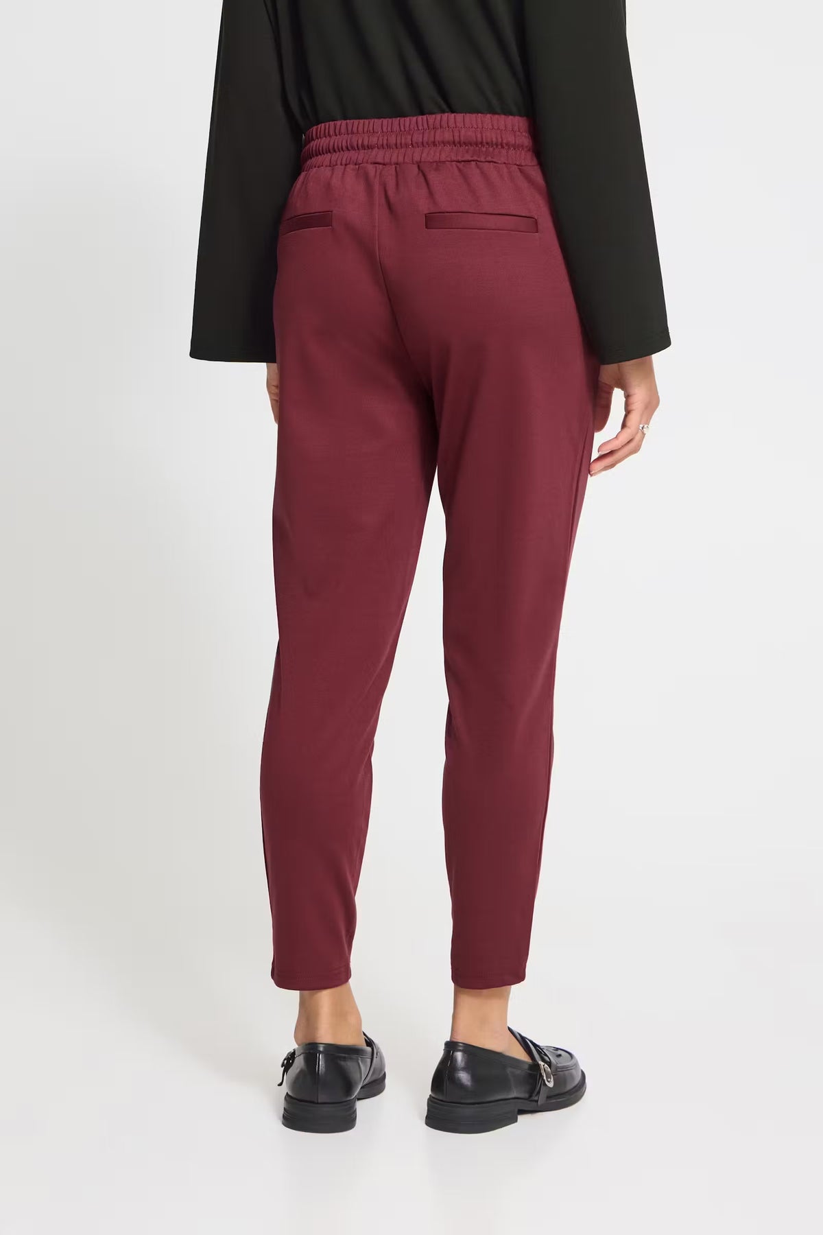 Pantaloni bordeaux con coulisse
