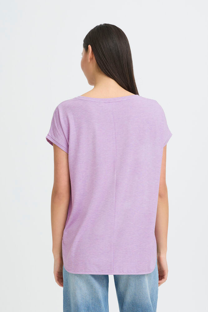 T-shirt lilla in lurex