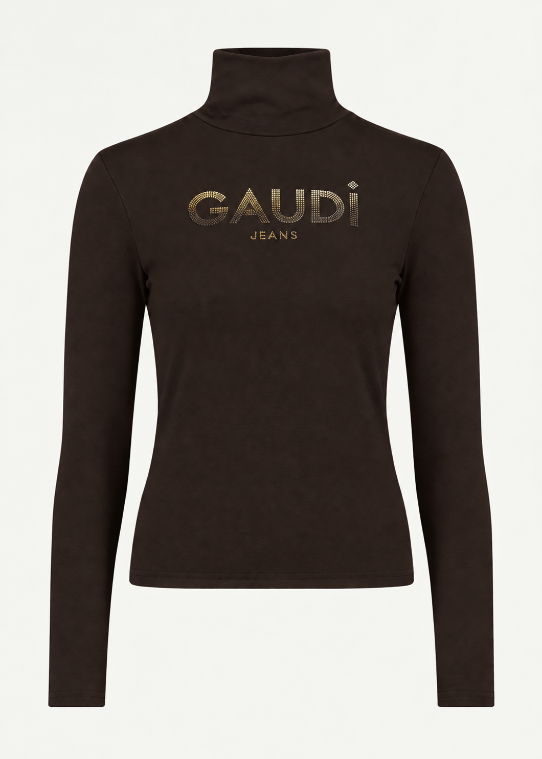 T-shirt da donna con collo dolcevita e logo
