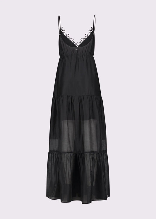 Abito nero da donna con spalline