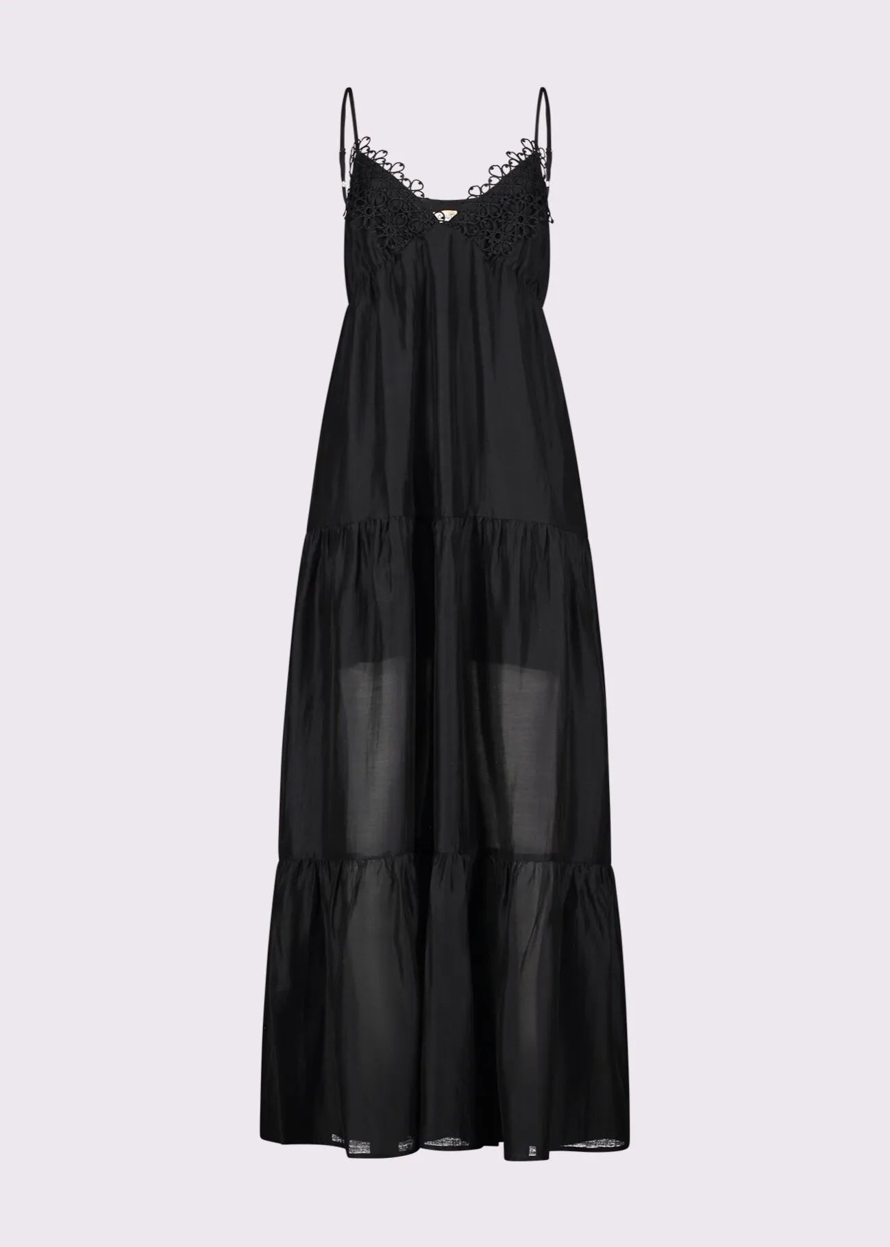 Abito nero da donna con spalline