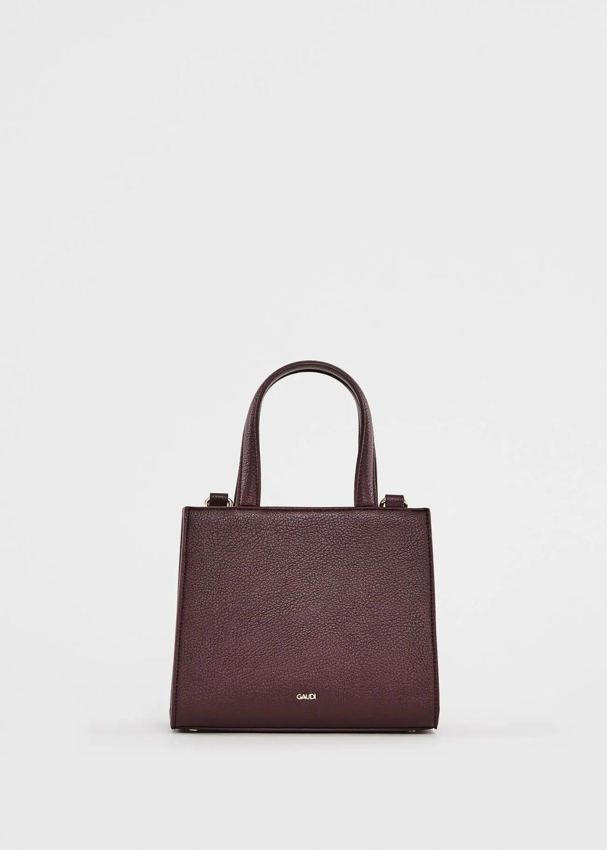 Mini shopping bag bordeaux con logo e tracolla
