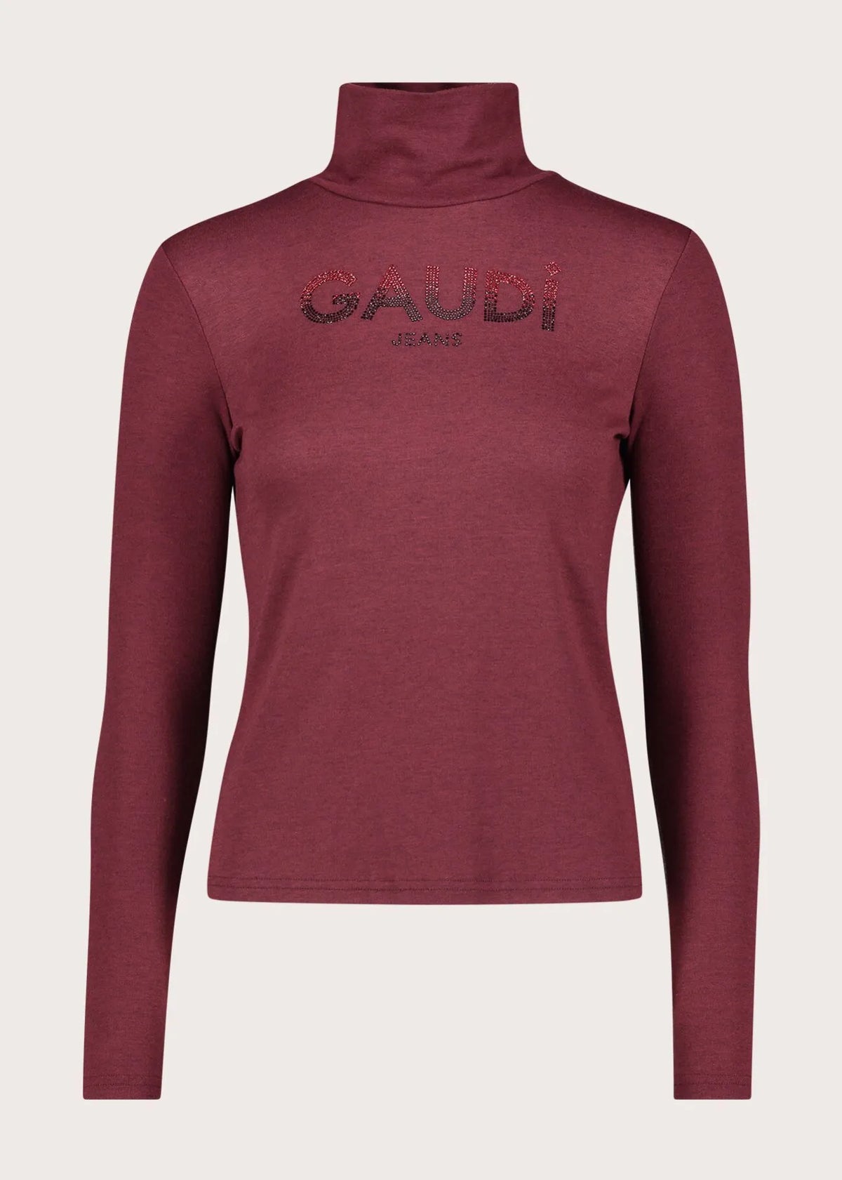 T-shirt da donna con collo dolcevita e logo