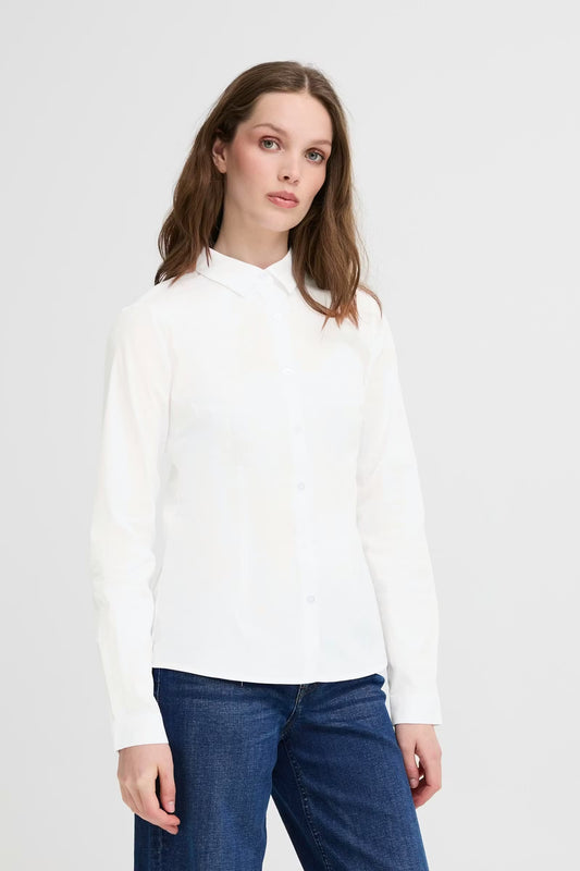 Camicia aderente bianca