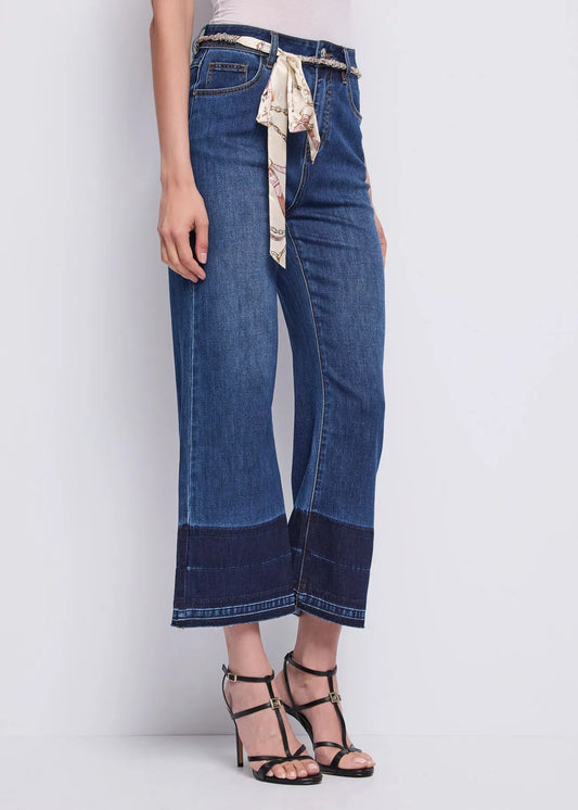 Jeans cropped da donna in cotone used