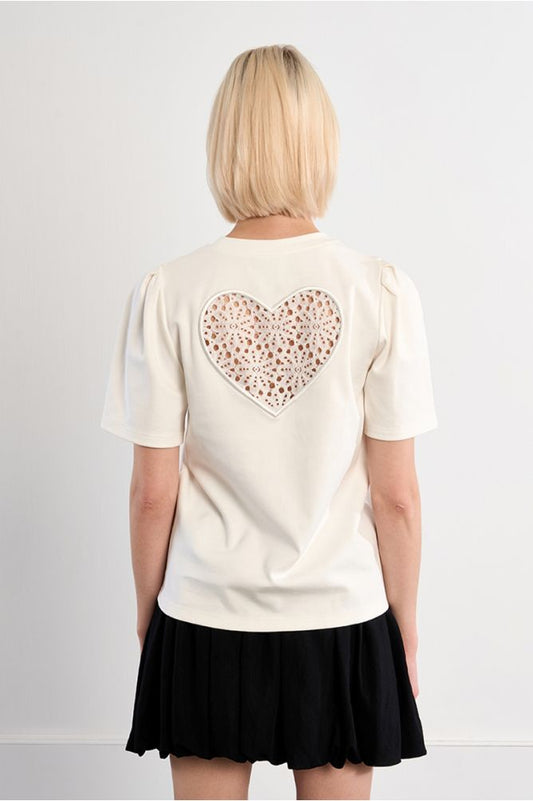 T-shirt in cotone con cuore