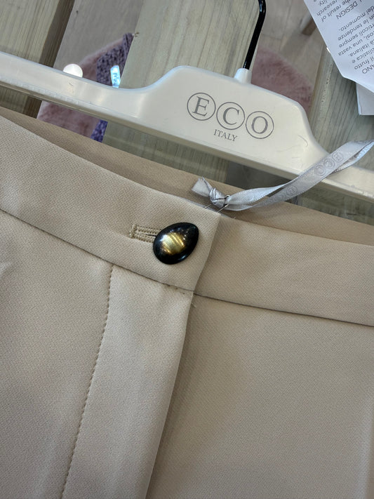 Pantalone a zampa beige