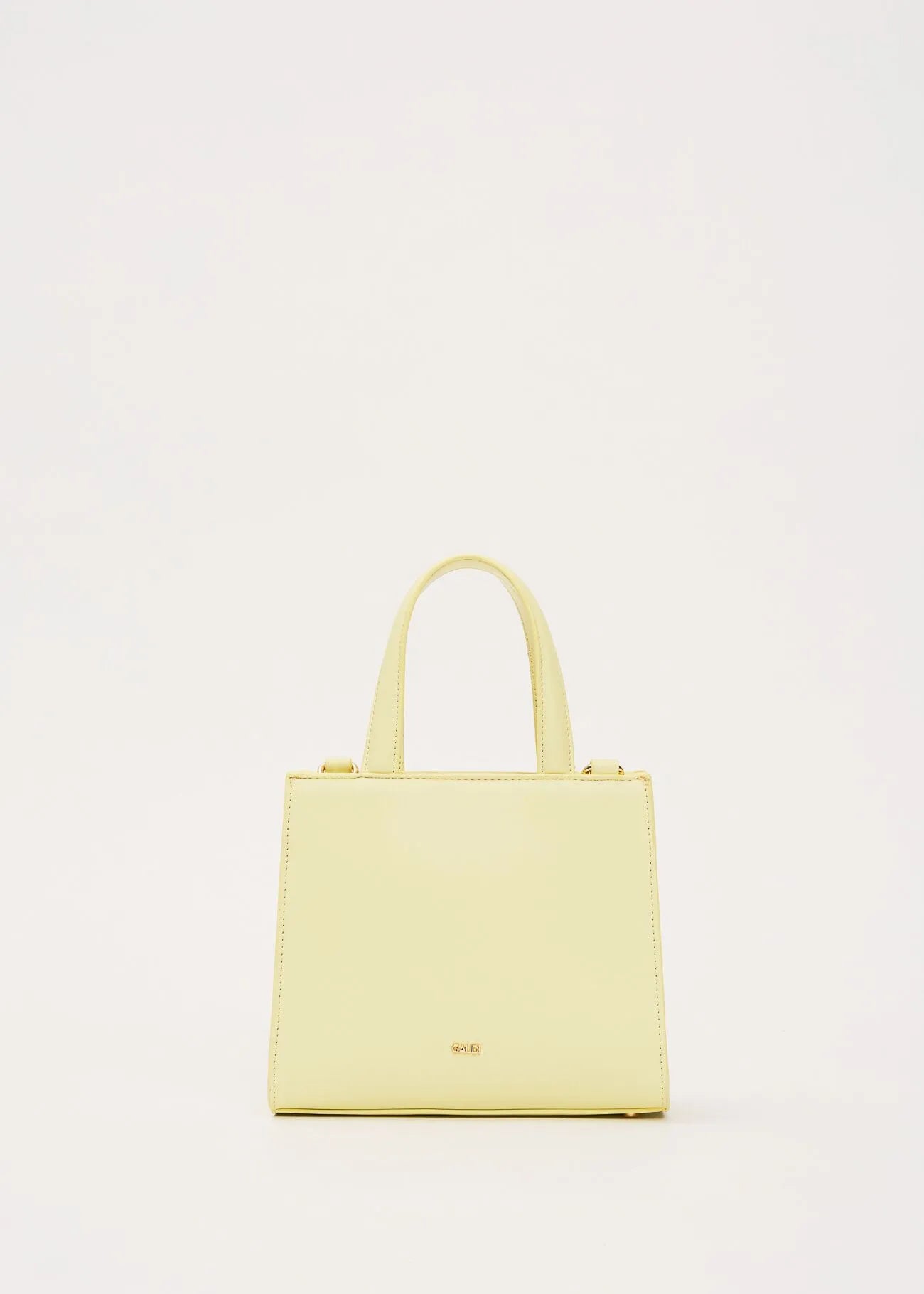 Shopping bag gialla in similpelle