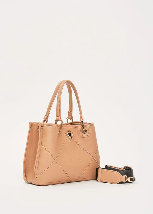Borsa top handle beige in similpelle