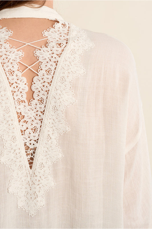 Camicia con colletto alla coreana