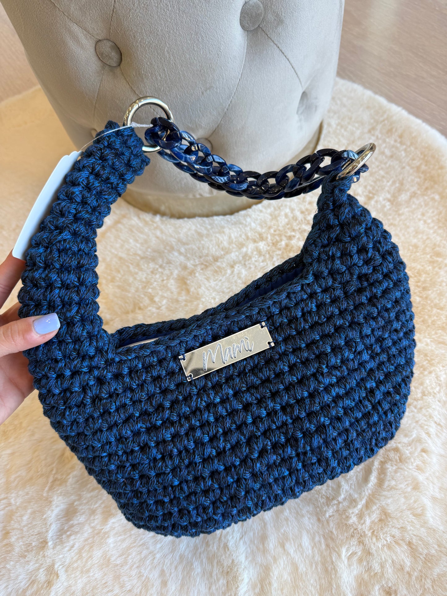 Borsa ad uncinetto modello Hobo