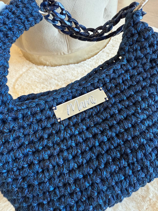 Borsa ad uncinetto modello Hobo