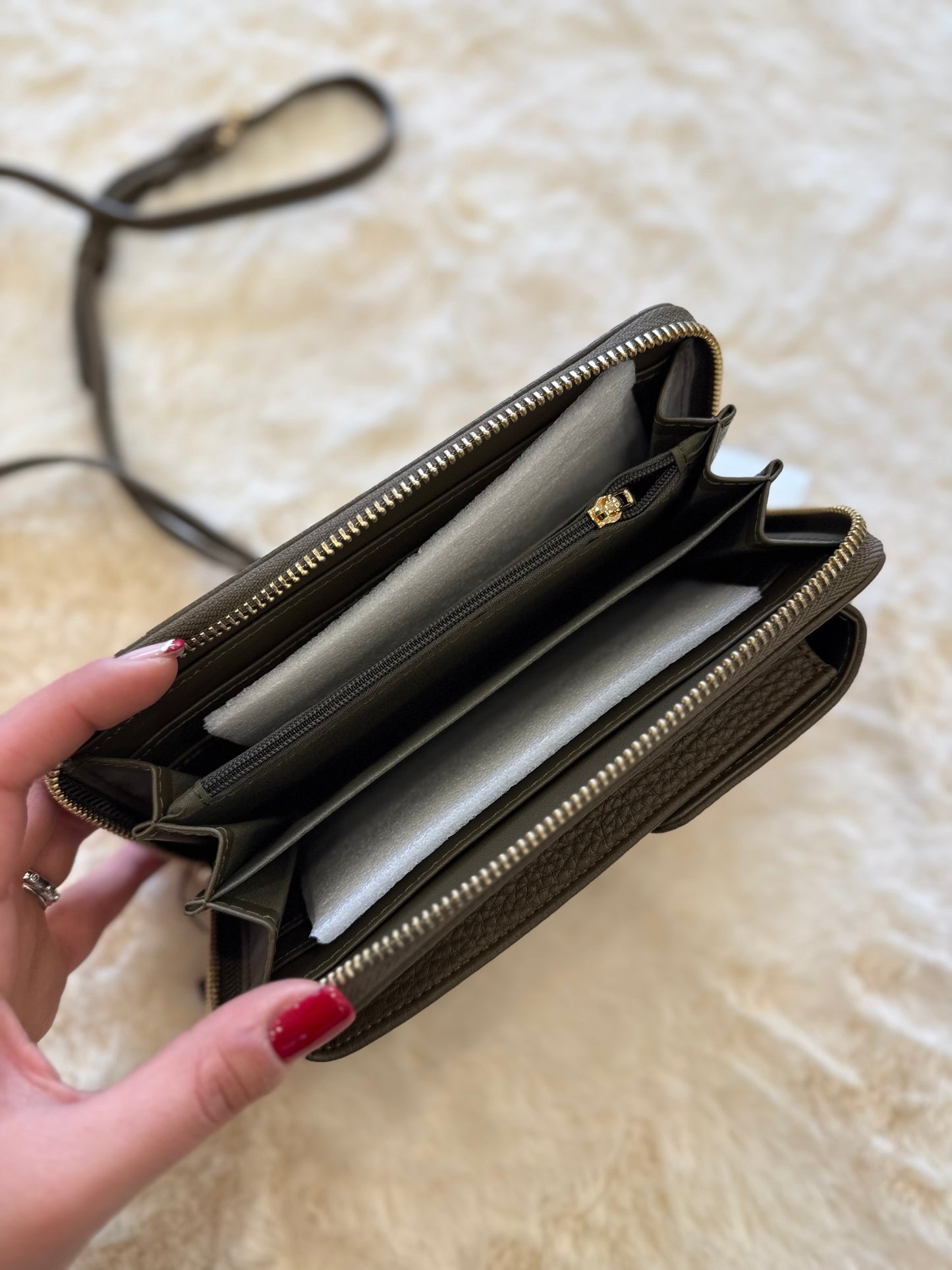 Portacellulare verdone in similpelle