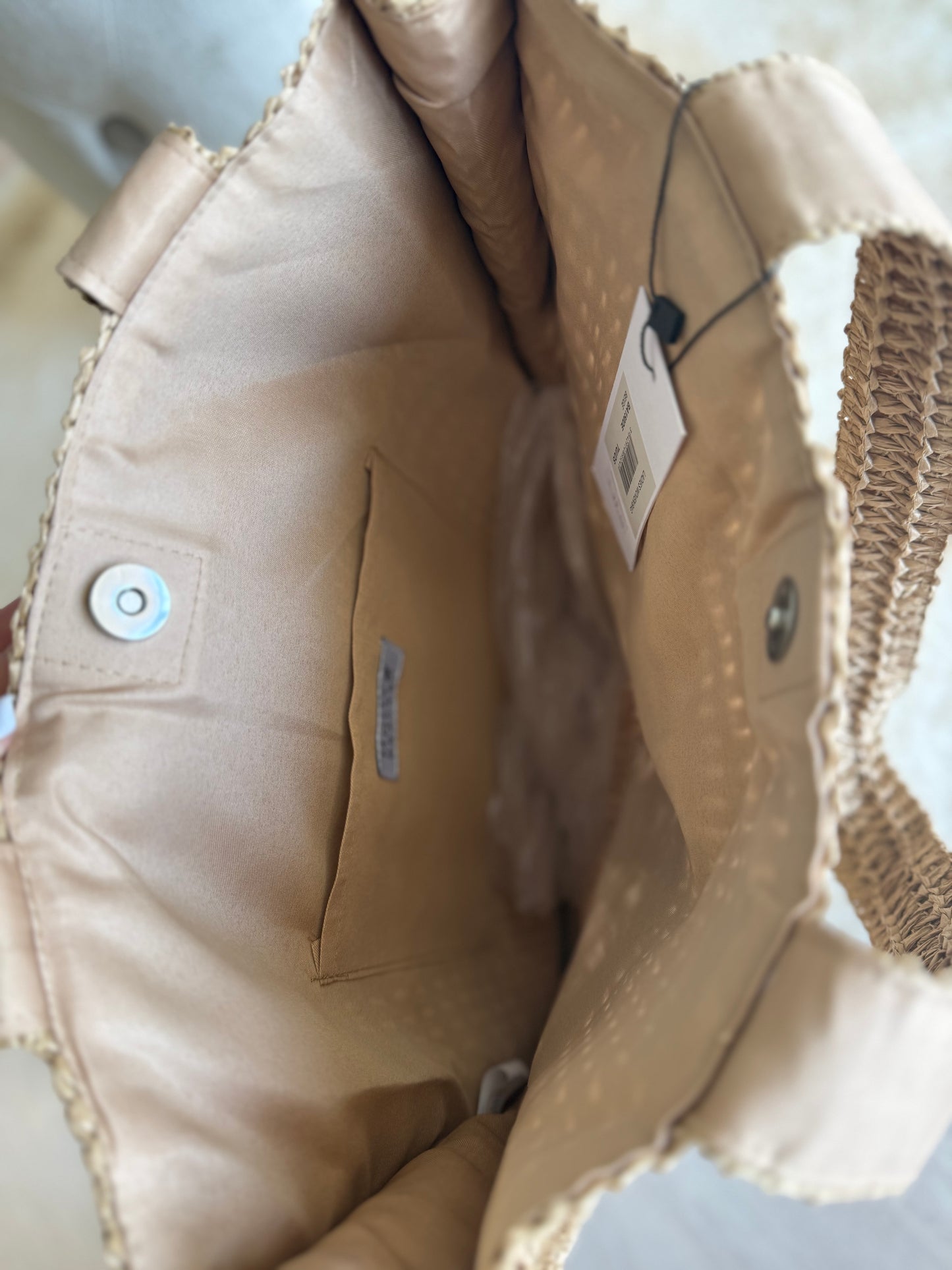 Borsa a spalla in rafia
