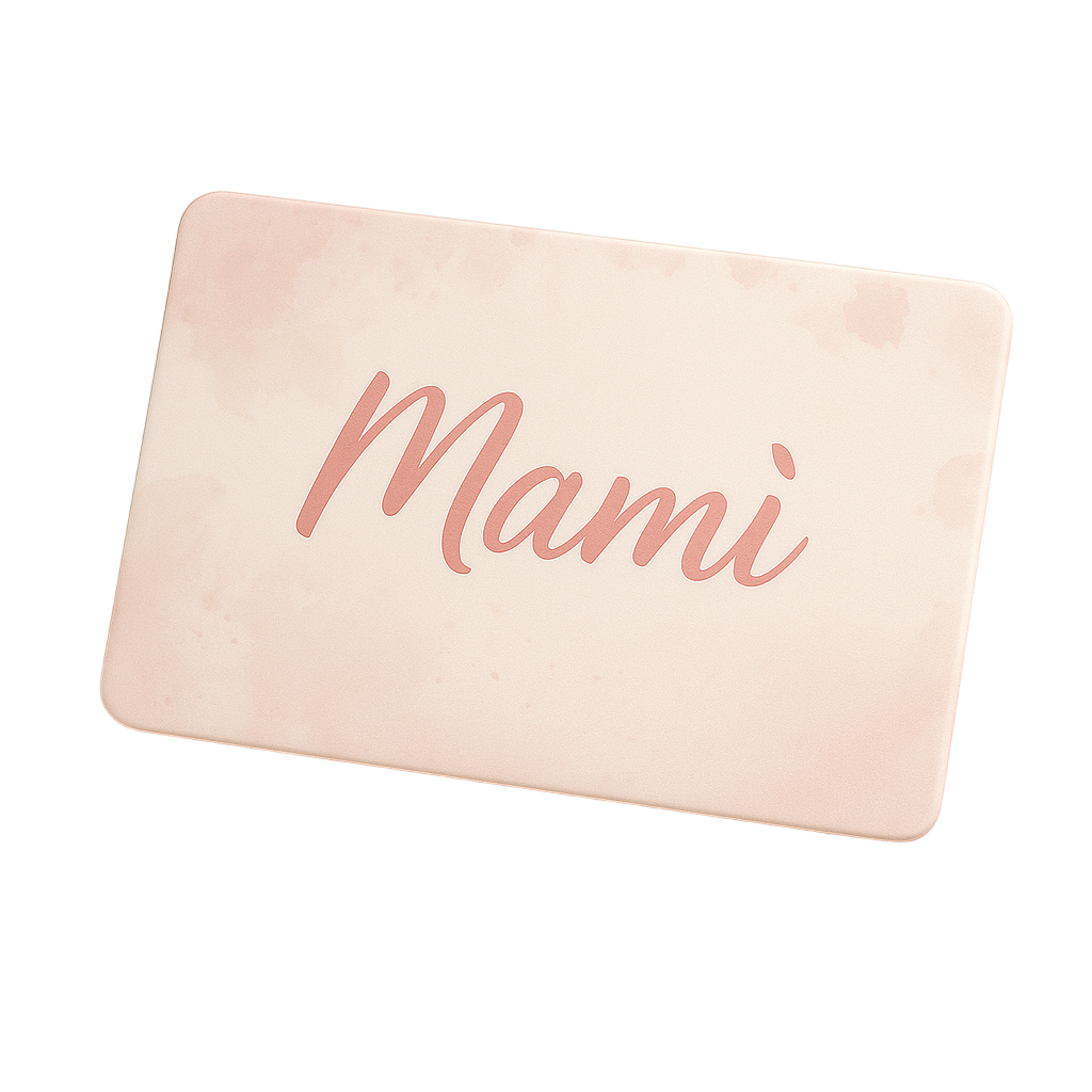 Buono regalo Mamì elegante con design semplice e raffinato per occasioni speciali