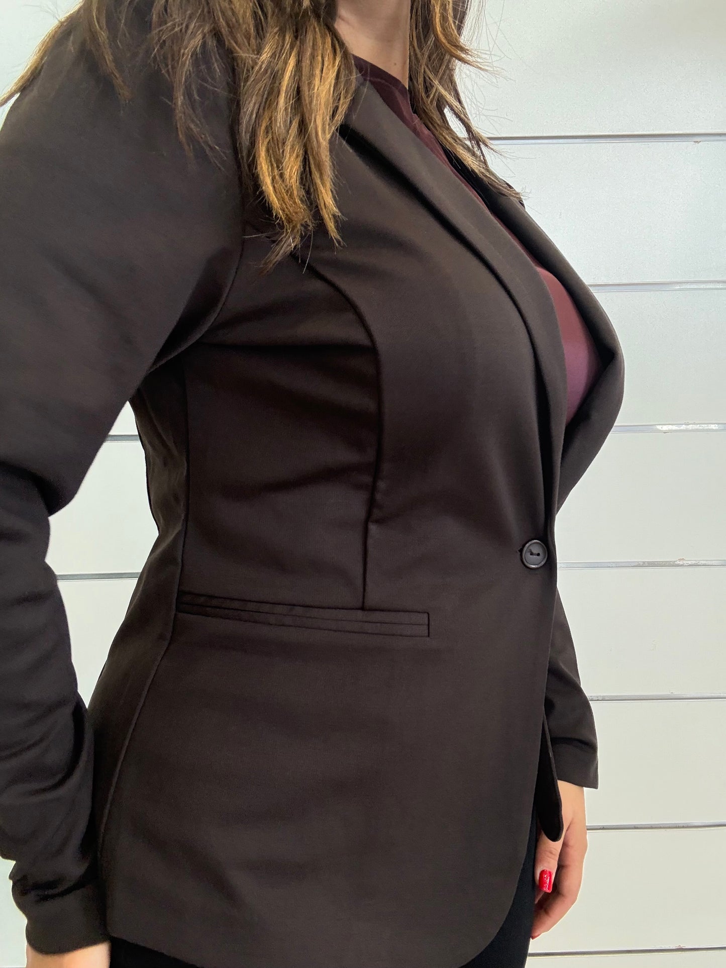 Giacca monopetto in punto Milano di ICHI, elegante e sagomata per un look raffinato