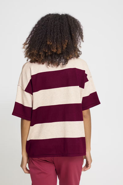 T-shirt a righe over