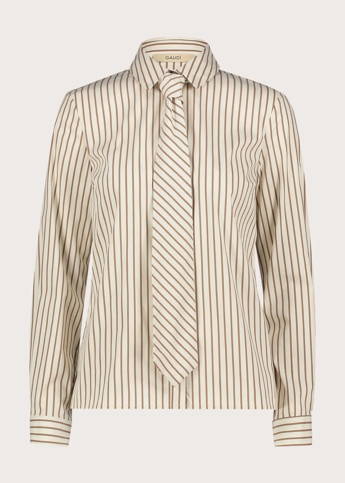 Camicia da donna in popeline con cravatta