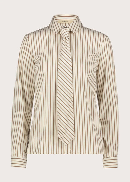 Camicia da donna in popeline con cravatta