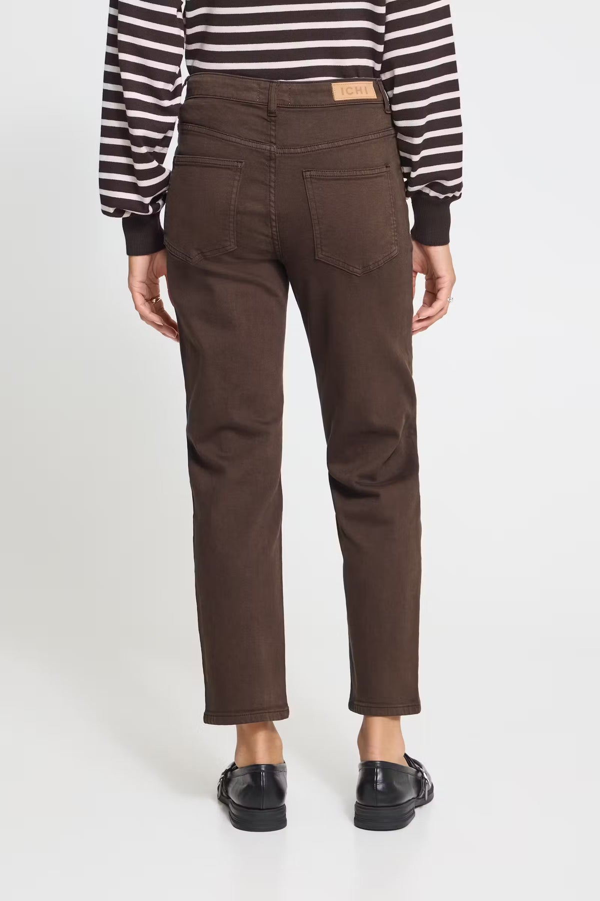 Jeans cropped marrone