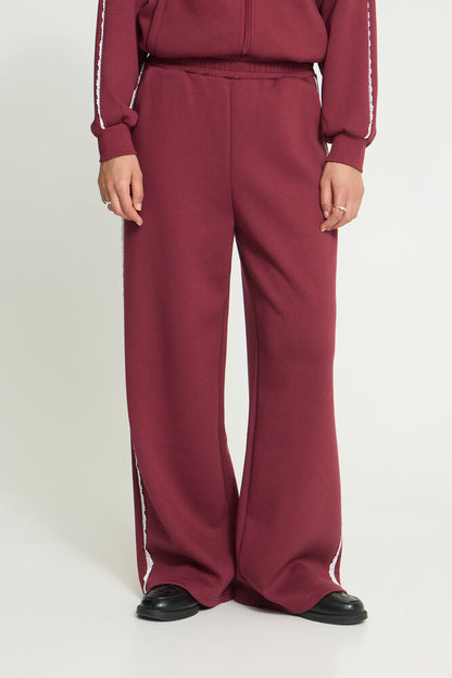 Pantalone tuta bordeaux