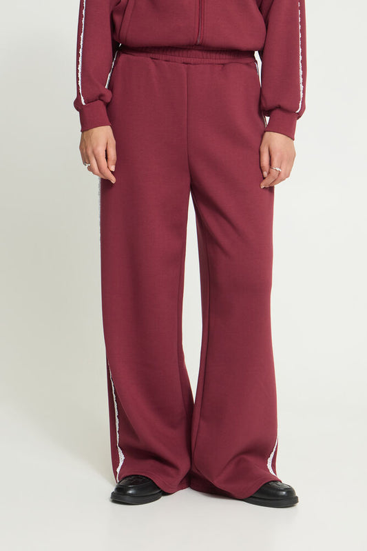 Pantalone tuta bordeaux