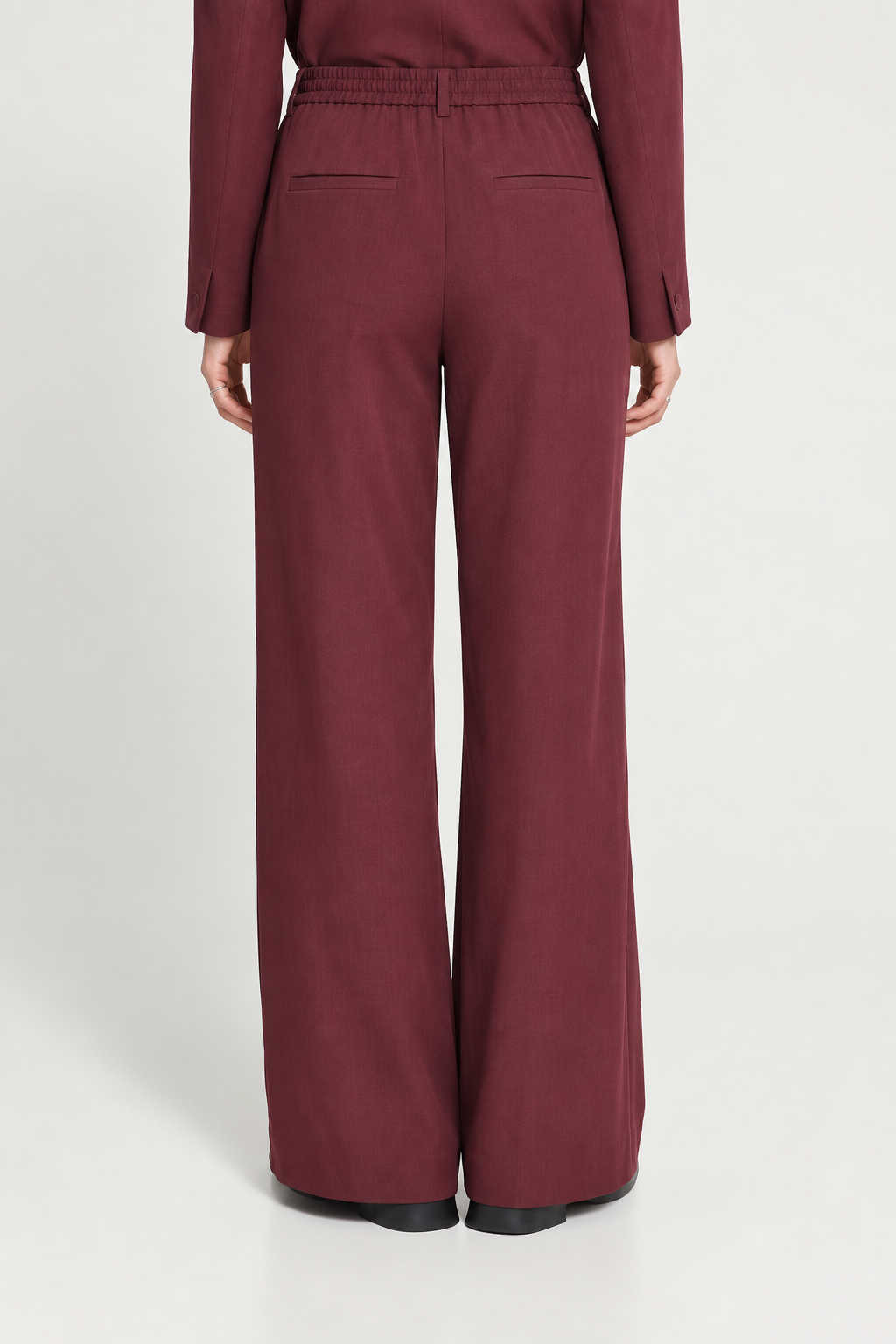 Pantalone a gamba larga bordeaux