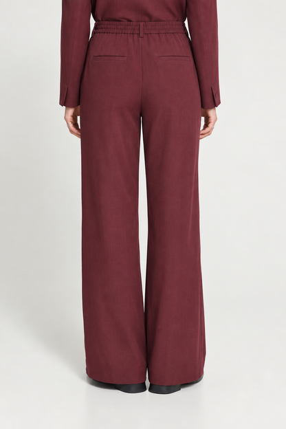 Pantalone a gamba larga bordeaux