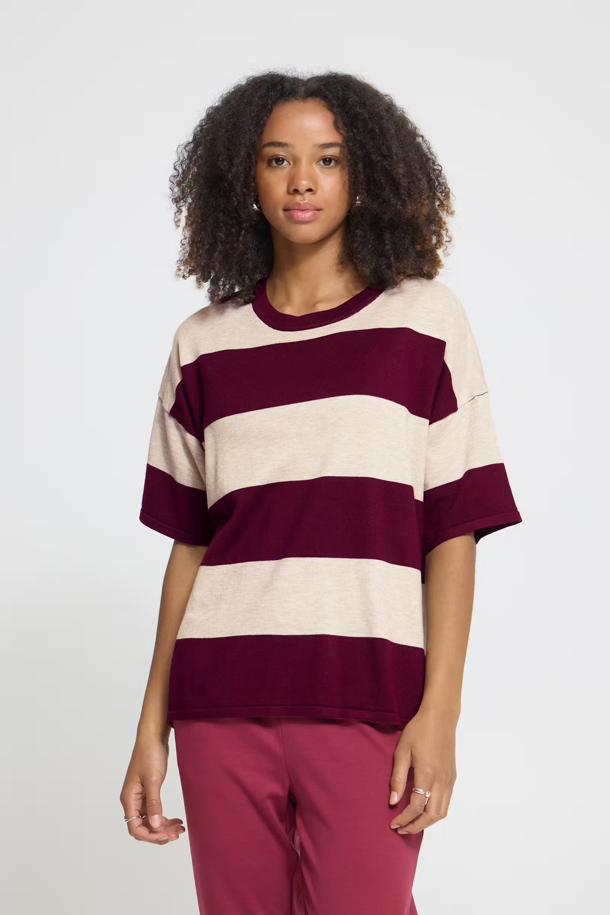 T-shirt a righe over