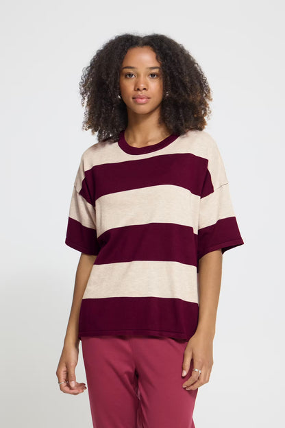 T-shirt a righe over