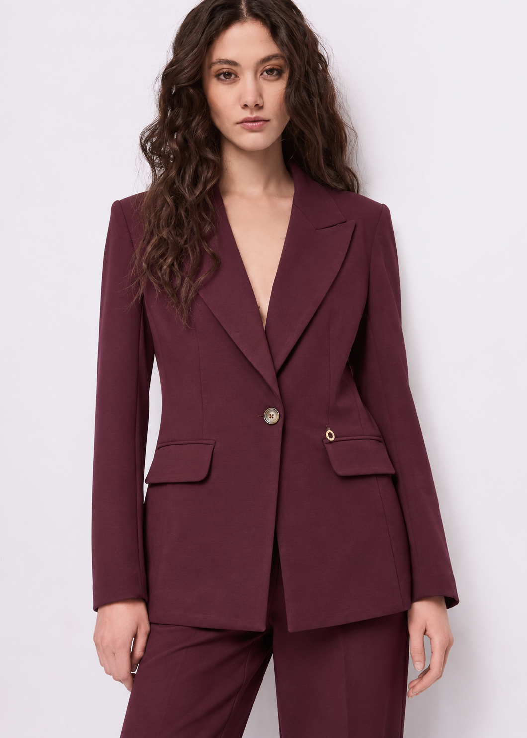 Pantalone a palazzo bordeaux