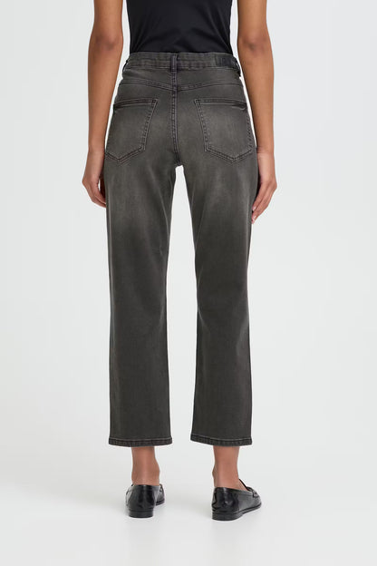 Jeans cropped grigio