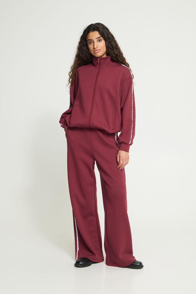 Pantalone tuta bordeaux