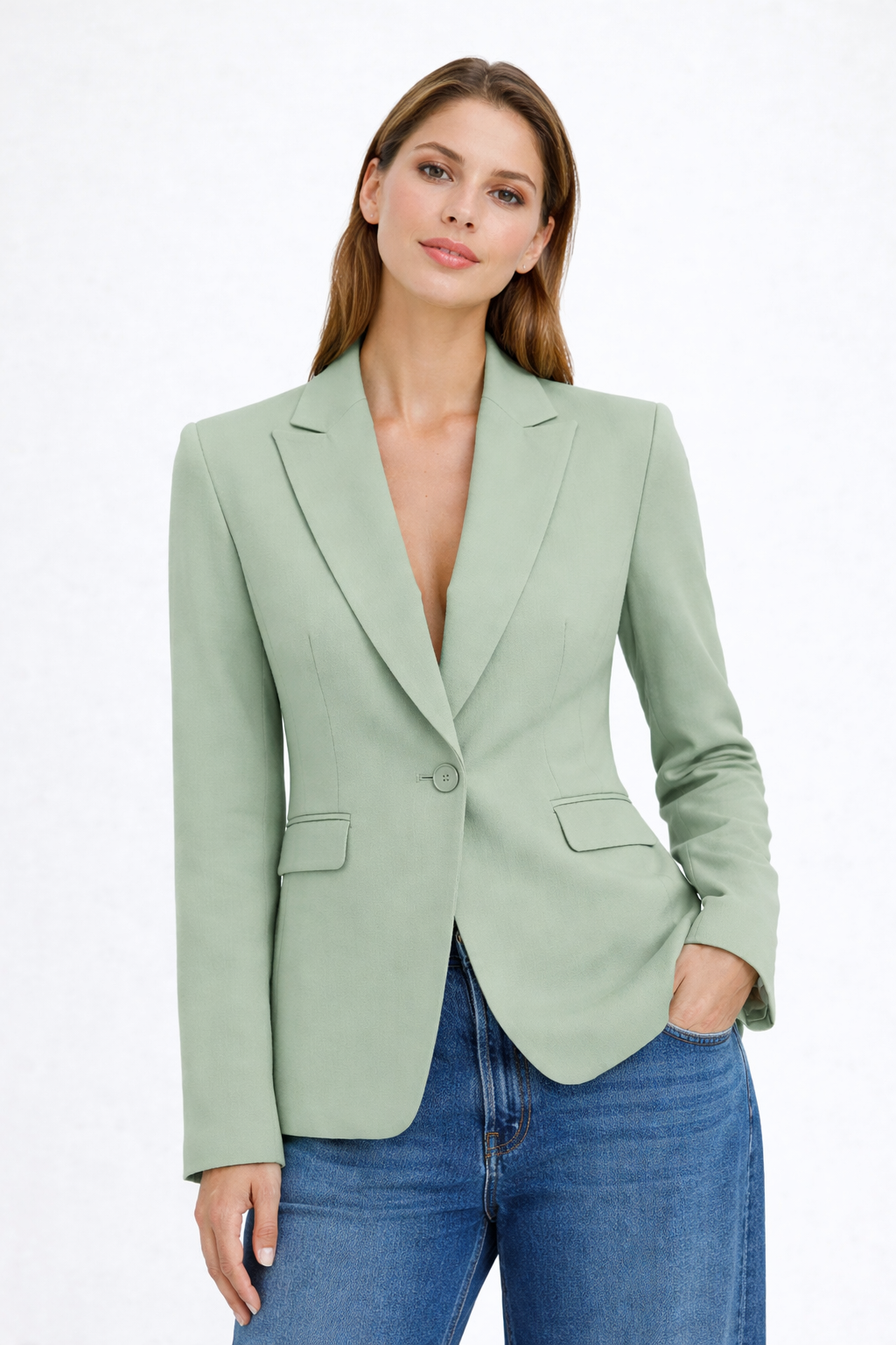 Giacca menta elegante