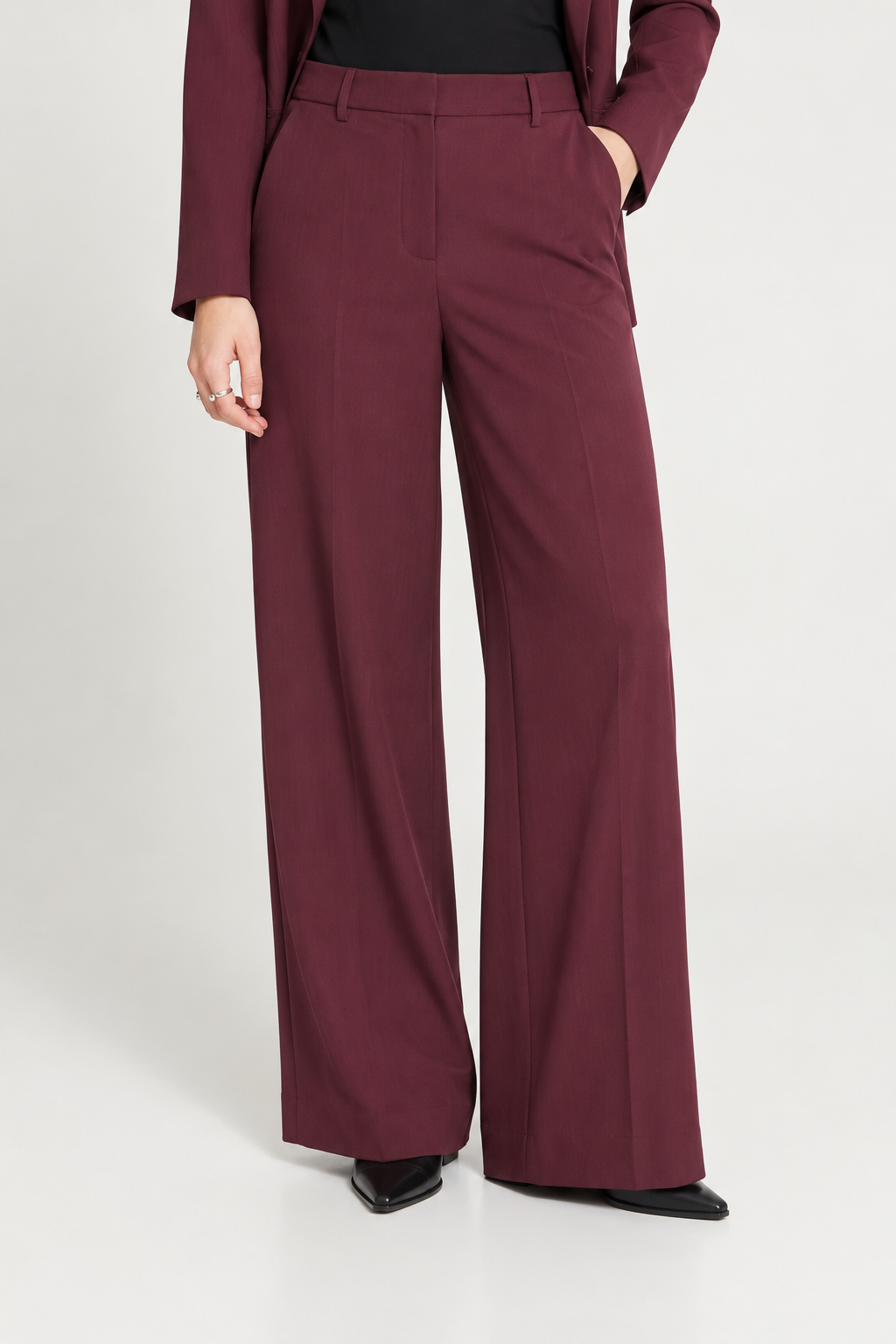 Pantalone a gamba larga bordeaux