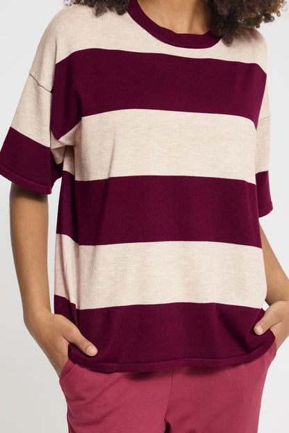 T-shirt a righe over