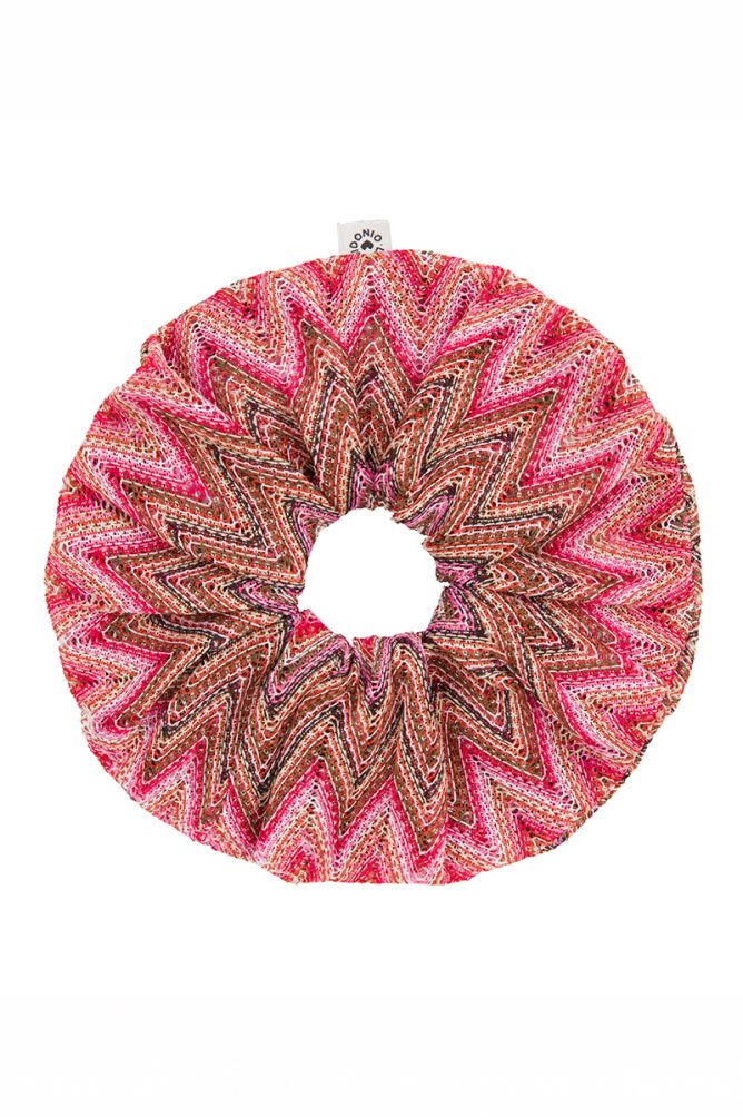 Elastico per capelli in cotone rosa