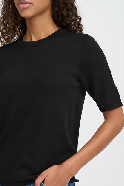 T-shirt nero a coste
