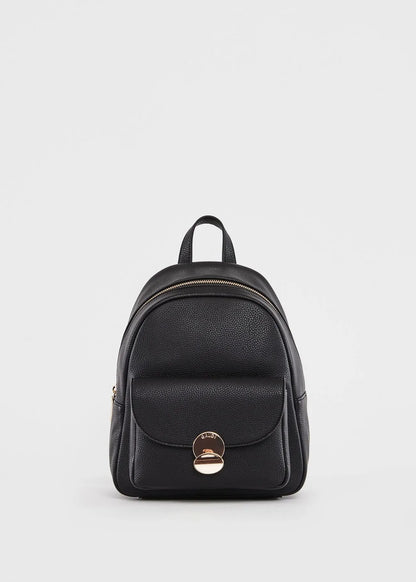 Zaino nero in similpelle