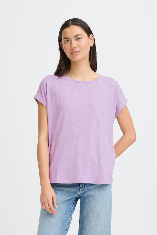 T-shirt lilla in lurex