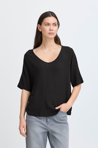 Blusa leggera nera