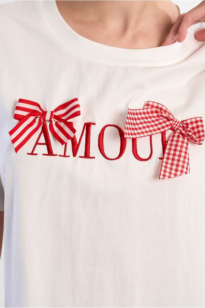 T-shirt in cotone "Amour"