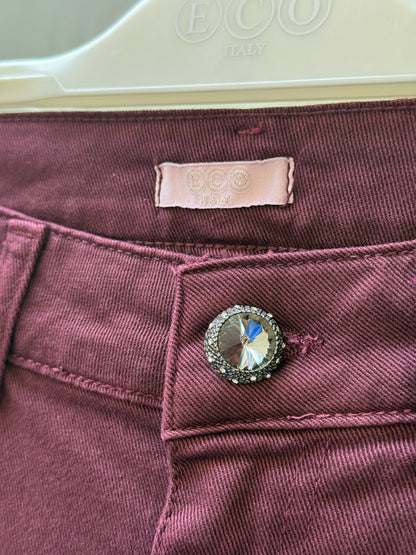 Pantalone a gamba dritta bordeaux