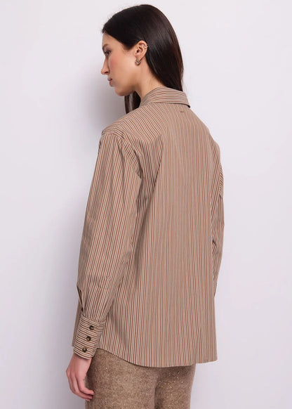 Camicia da donna in popeline con spille
