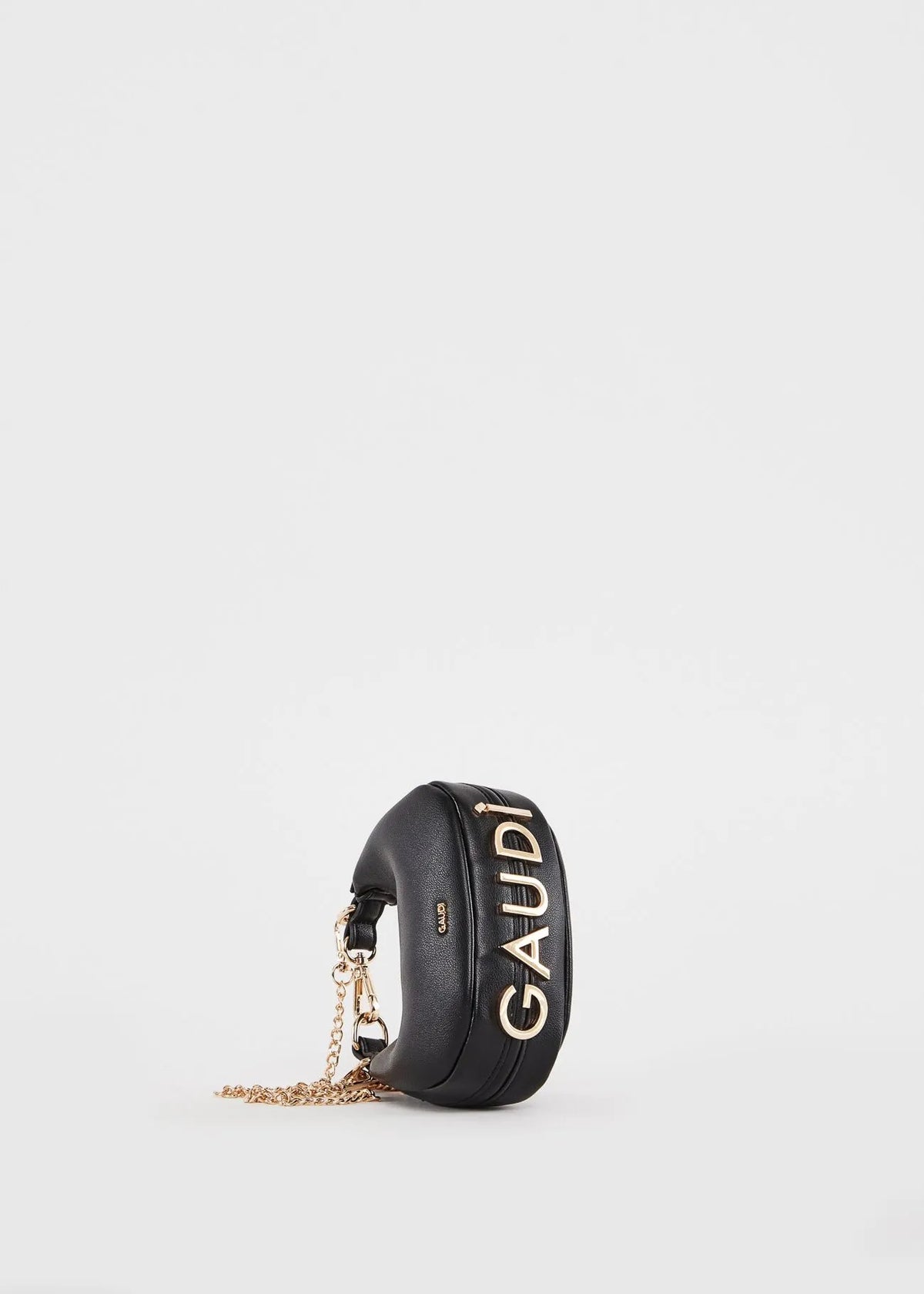 Borsa crossbody nera con catena