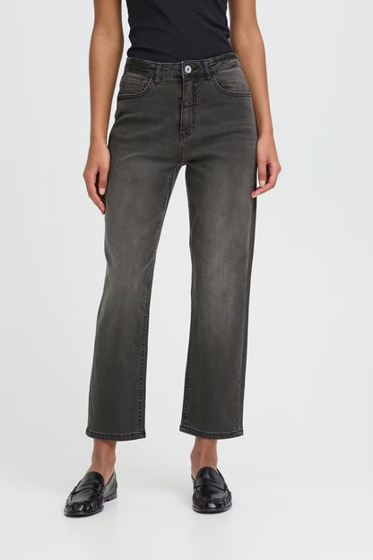 Jeans cropped grigio