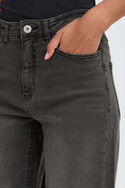 Jeans cropped grigio