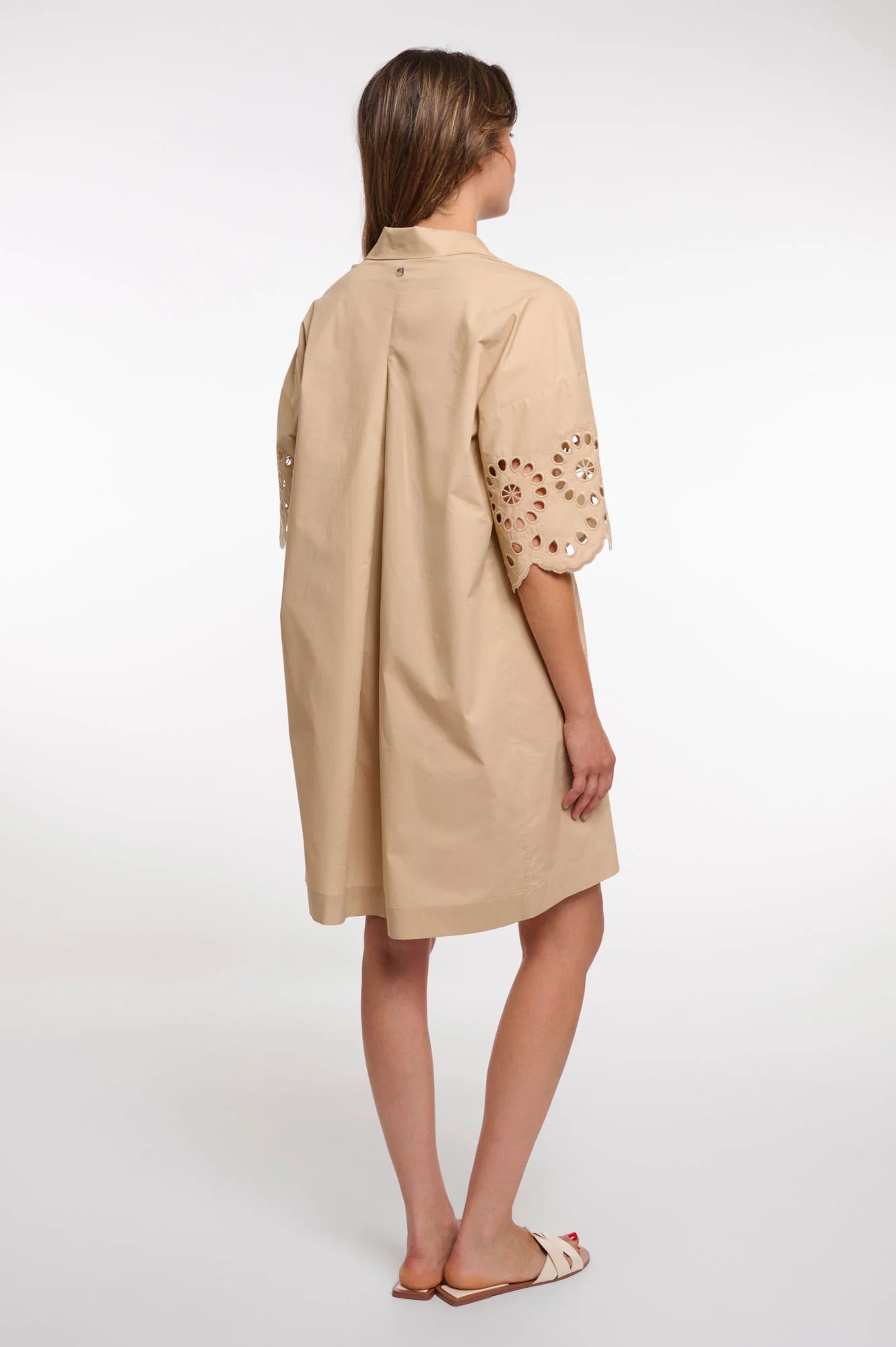 Abito beige in cotone