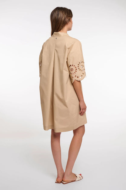 Abito beige in cotone