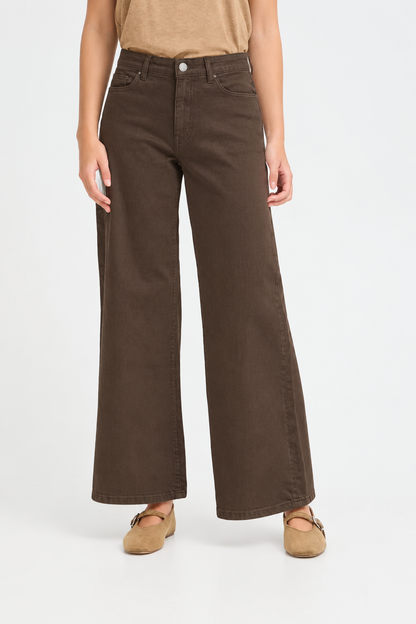 Jeans ampio marrone